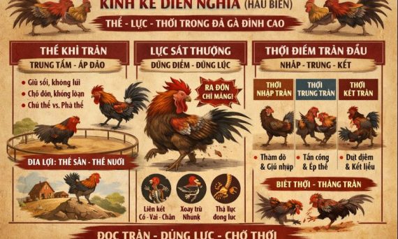 Luận Về Thế – Lực – Thời Trong Nghệ Thuật Gà Đá Đỉnh Cao 9 High stakes cockfight strategy infographic