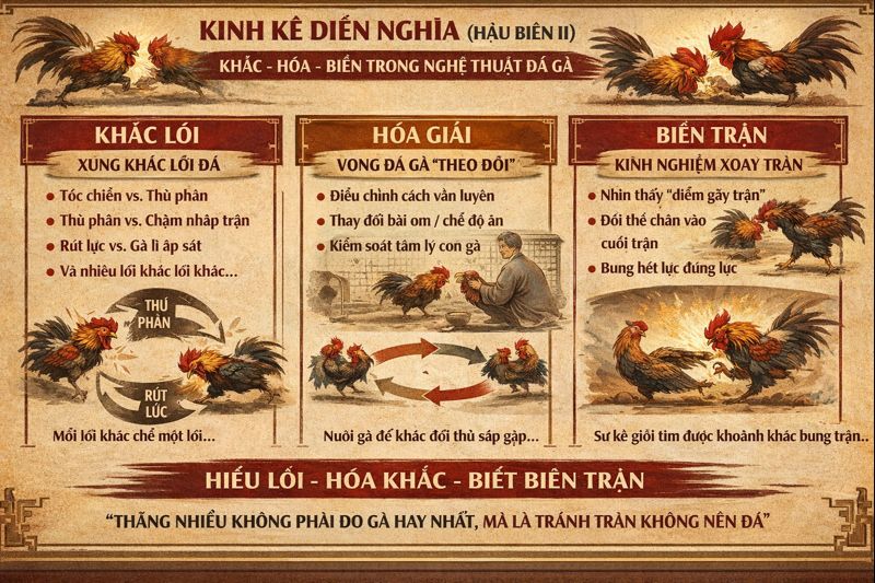 Luận Khắc Lối Và Biến Trận Trong Nghệ Thuật Đá Gà 3 Kinh nghiem da ga co dien