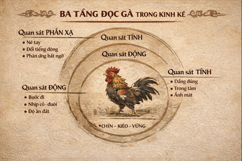 ĐỌC GÀ – LUẬN THẾ – HIỂU MỆNH 3 rooster observation