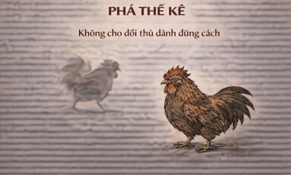 LUẬN PHÁ THẾ KÊ – KHI TRẬN CHƯA ĐÁ ĐÃ THẮNG MỘT NỬA 6 Chickens in motion with bold text