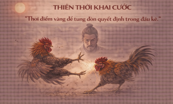 Thiên Thời Khai Cước – Thời Điểm Vàng Để Tung Đòn Quyết Định Trong Đấu Kê 1 Rooster battle under a watchful eye