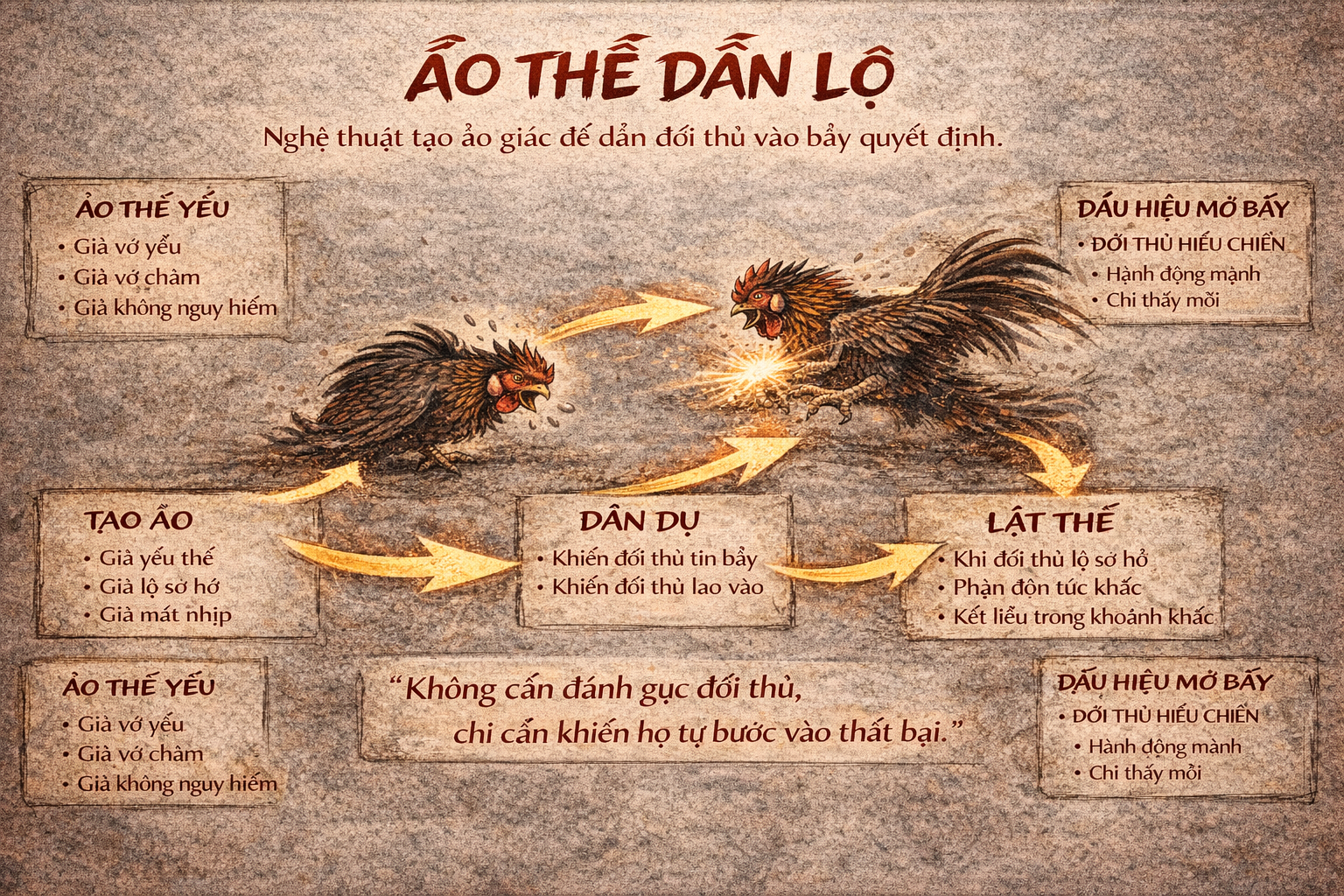 Ảo Thế Dẫn Lộ – Nghệ Thuật Tạo Ảo Giác Để Dẫn Đối Thủ Vào Bẫy 3 Ao The Dan L