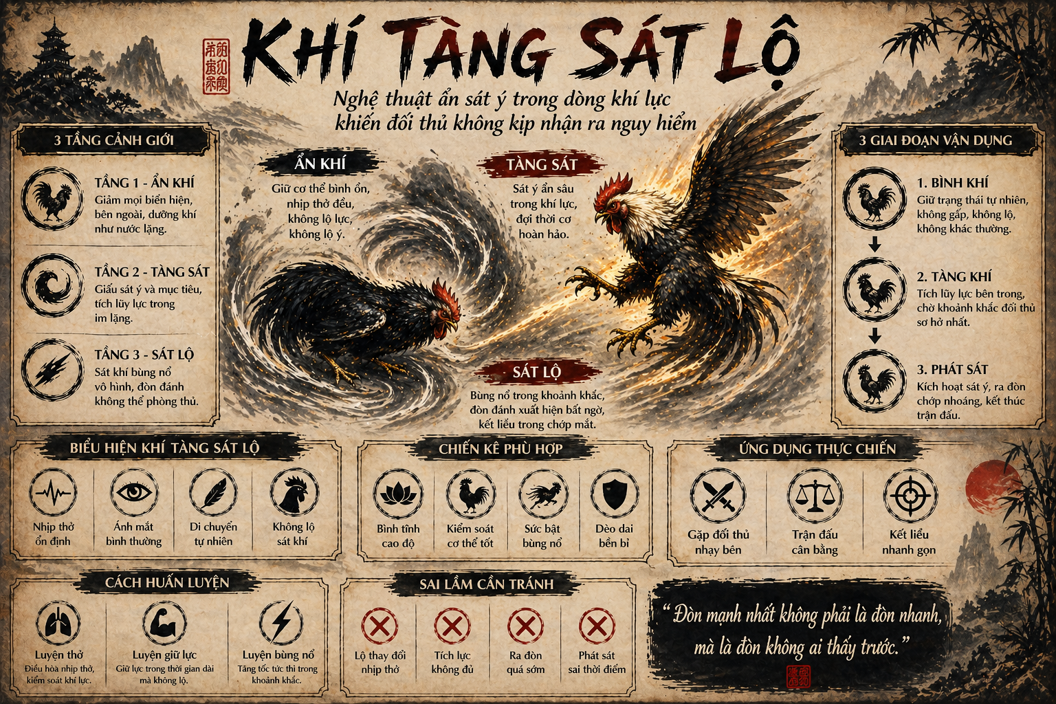 Khí Tàng Sát Lộ – Nghệ Thuật Ẩn Sát Ý Trong Dòng Khí Lực 3 Khi Tang Sat Lo