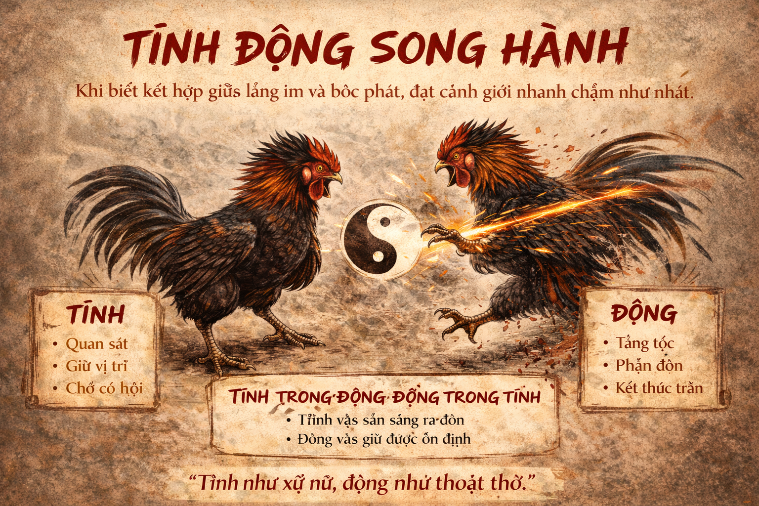 Tĩnh Động Song Hành – Nghệ Thuật Kết Hợp Giữa Im Lặng Và Bộc Phát 3 Tinh Dong Song Hanh