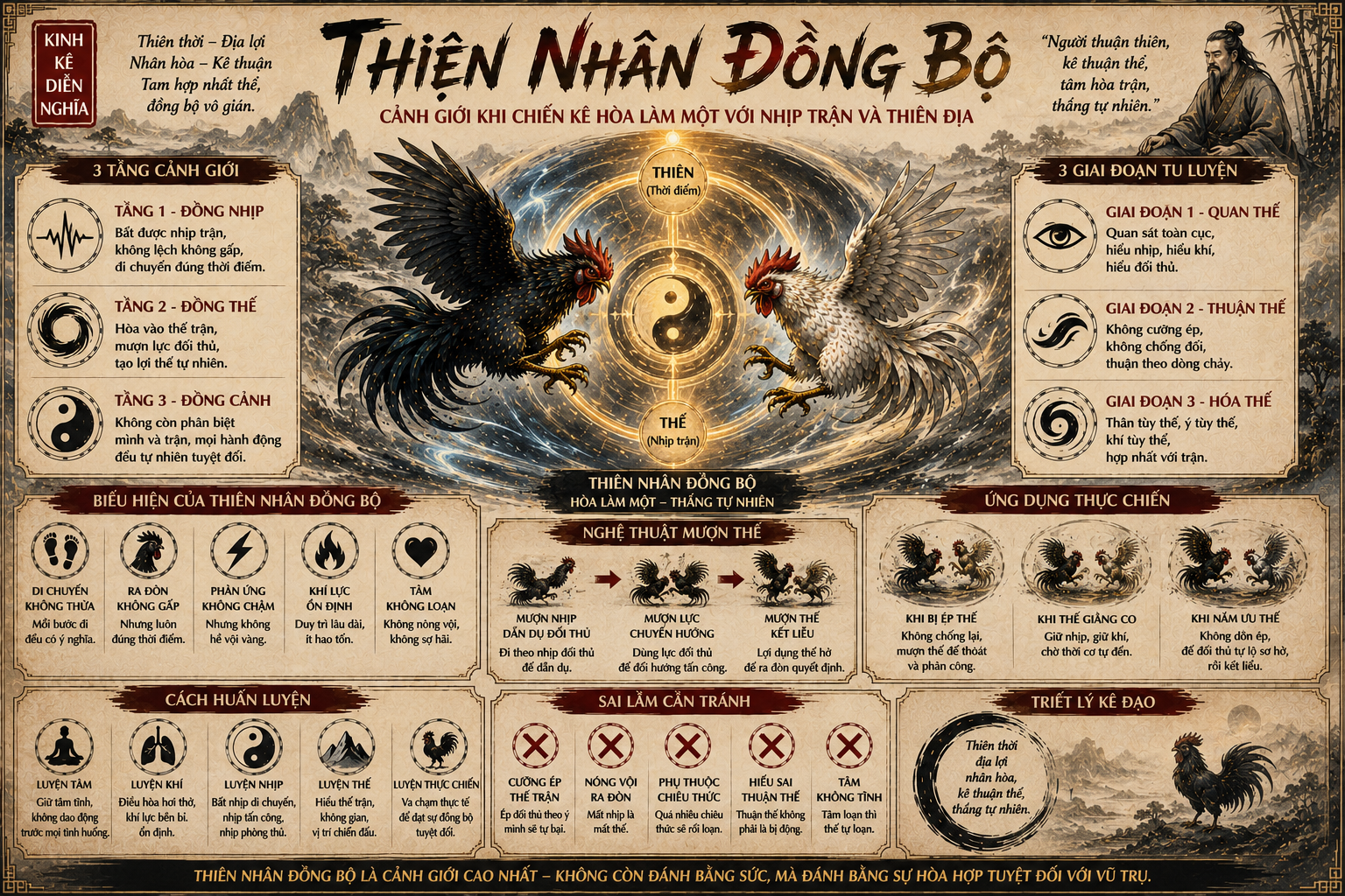 Thiên Nhân Đồng Bộ – Cảnh Giới Khi Chiến Kê Hòa Làm Một 1 Thien Nhan Dong Bo