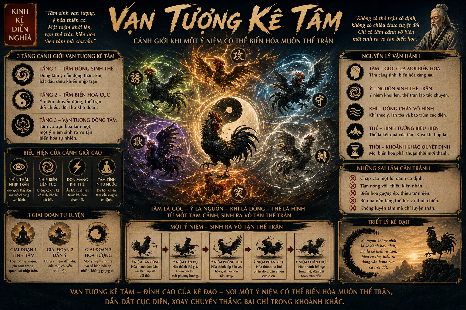 Vạn Tượng Kê Tâm – Cảnh Giới Khi Một Ý Niệm Có Thể Biến Hóa Muôn Thế Trận 1 Van Tuong Ke Tam
